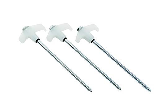 Outback Element® - 15 Tent Stakes Heavy Duty with Glow in The Dark Heads + Bonus Canvas Carry Pouch and Hex Drill Bit