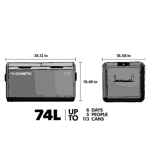DOMETIC CFX3 75-Liter Dual Zone Portable Refrigerator and Freezer