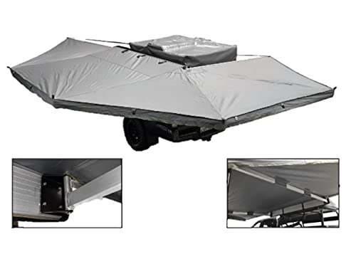 OVS Nomadic Awning 270 - Dark Gray with Black Travel Cover - Driverside